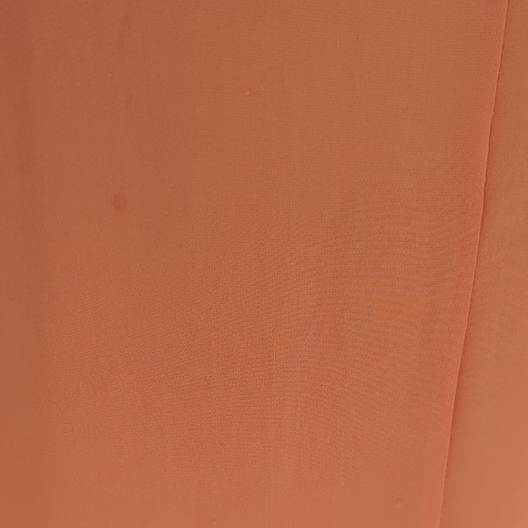 Women's Silk Ruffle Wrapped Maxi Dress Orange Size M/L - Picture 8 of 10